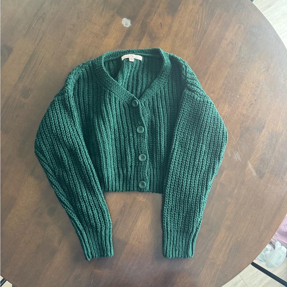 Love Tree Forest Green Women's Cardigan